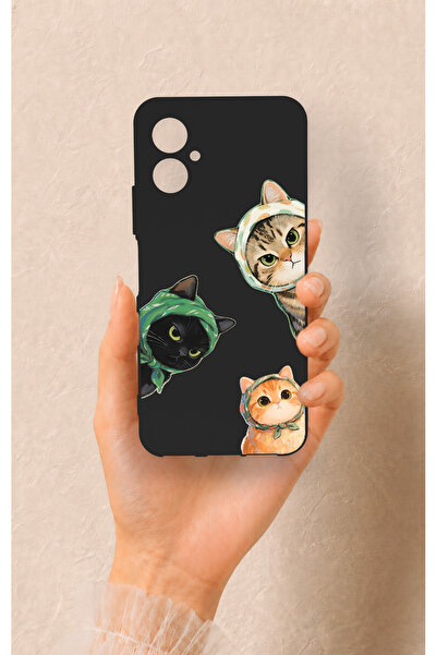 Vip Case Omix X5 Uyumlu Kedi Ekibi Desenli Silikon Kılıf