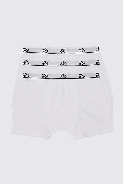 Panço Boy's 3-Piece White Boxer Set
