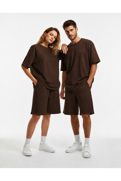 BayBayan Oversize Short Sleeve Shorts Suit Suitable for Women, Men, and Couples