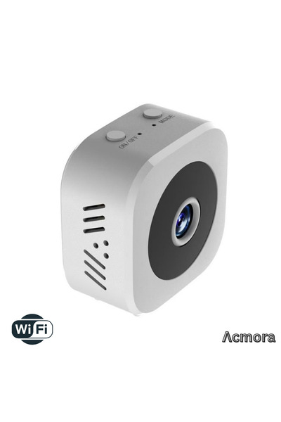 Acmora Mini Camera Supraveghere WiFi M5, Full HD 1080P, Night Vision, Detecta...