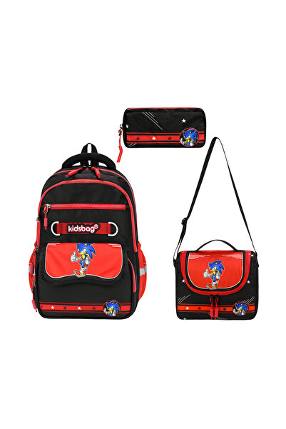 SippoTrade Sonic the Hedgehog Printed Set of 3 Primary School Bags, Thermal L...