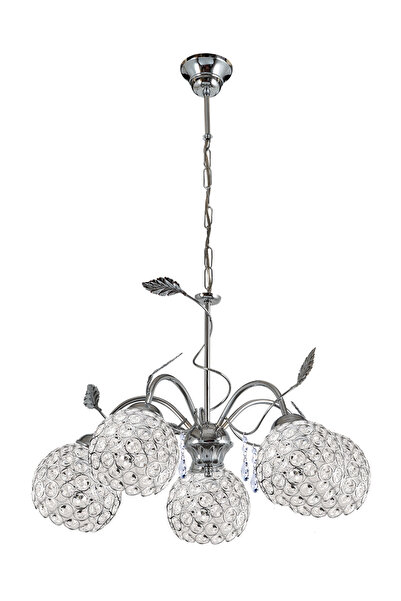 ARlight PDT 2045-5 N # Πολυφωτο Νικελ με Μπαλιτσες Κρυσταλλα 5xε14 0101438