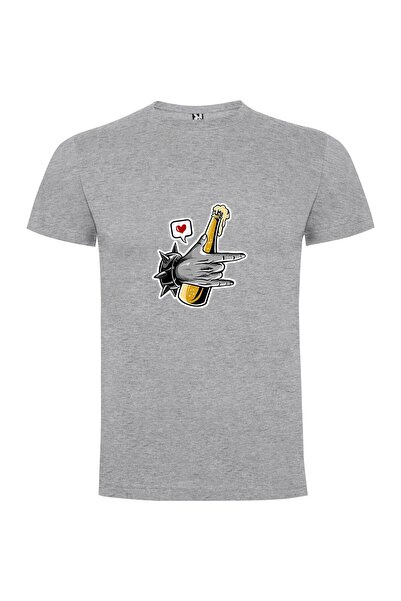 iLovePrints Fiesty Beer Hand Stickers Tshirt