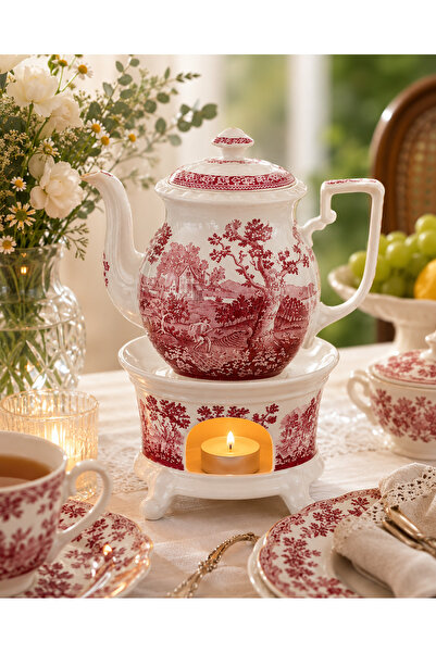 Villeroy & Boch Villeroy Boch Rusticana Red Pink Antique Pedestal Heater Porc...