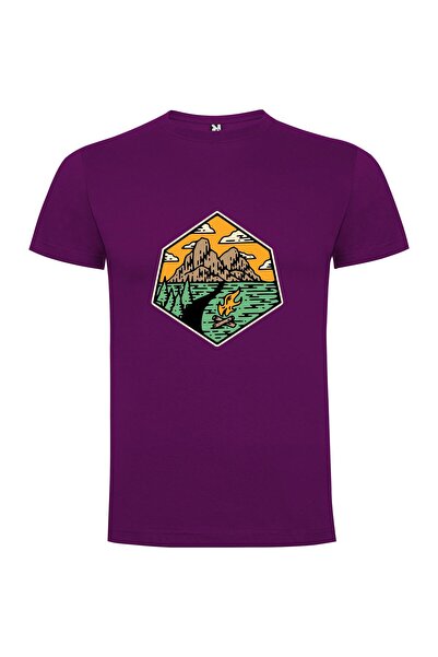 iLovePrints Mountain Campfire Patch Tshirt
