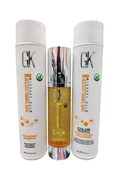 GKA Gk Hair Moisturizing Shampoo 300ml, Conditioner 300ml, and Serum 100ml Se...
