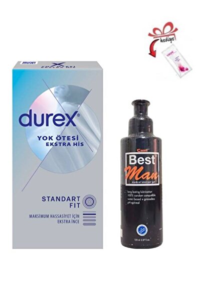 Durex Yok Ötesi Ekstra His 5'li Prezervatif-Su Bazlı Uyarıcılı Kayganlaştırıc...