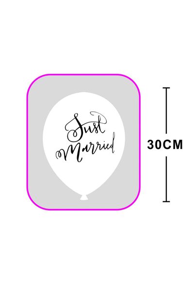 MP Mirific Party Σετ 20 μπαλόνια, Just Married, 30 εκ.