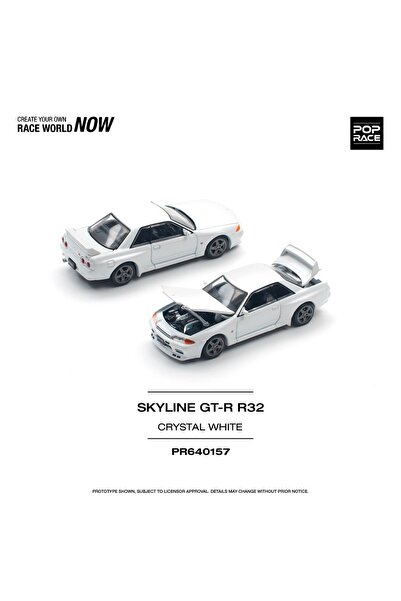 pop race 1 Pop Race Nissan Skyline GT-R R32 Crystal White 1:64 Diecast Model ...