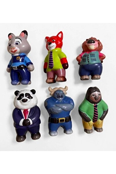 OEM Set de 6 figurine colorate cu personaje de desene animate, Zootopia,jucăr...
