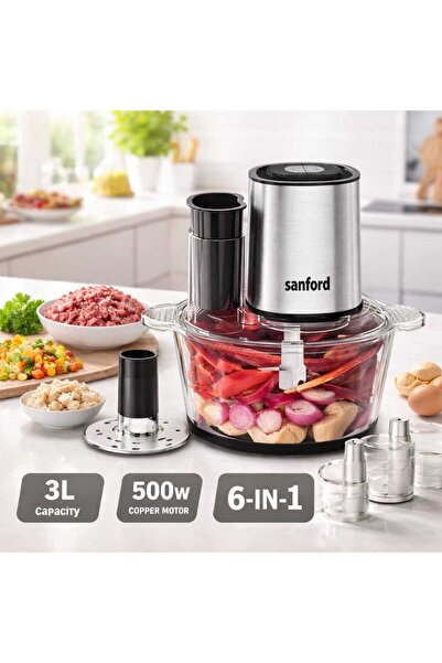Sanford 6 in 1 Food Processor 3L 500W Electric Kitchen Chopper