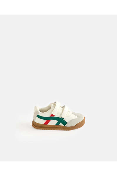 REDTAG Boys White Striped Sneakers