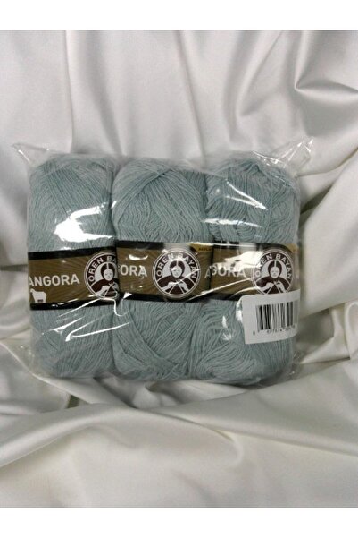 Ören Bayan Angora Water Green Hand Knitting Yarn (3 Pieces) - Color: 135
