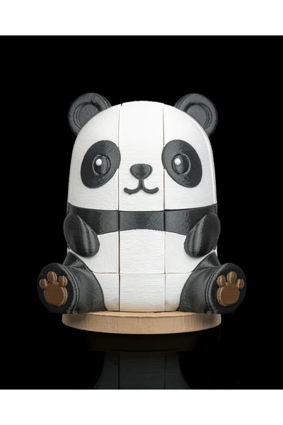 ÜçDe3D Sevimli Panda 3D Puzzle - Eğitici Yapboz Zeka Oyunu - Parçalı Dekorati...