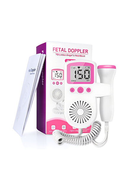 Choice Pink 3.0MHz LCD Fetal Doppler Baby Prenatal Heart Rate Detector Home S...