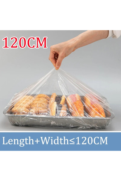 Choice17 100 قطعة غطاء طعام بلاستيكي للاستخدام مرة واحدة، مقاس 120 سم/120/70/...