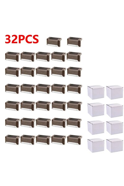 Choice8 أضواء LED شمسية دافئة بلون بني فاتح، 32 قطعة، 4-32 حزمة، إضاءة بيضاء ...