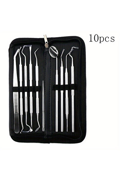 Choice 10PCS-A Stainless steel dental cleaning tool, removes tooth dirt, clea...