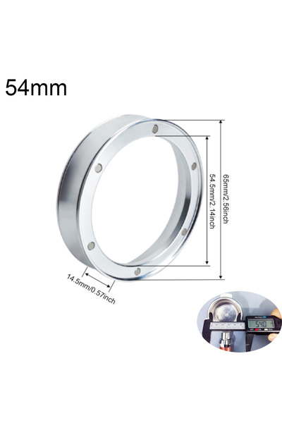 Choice حلقة توزيع القهوة الإسبريسو المغناطيسية Funnel-54mm 6 - قمع توزيع من ا...
