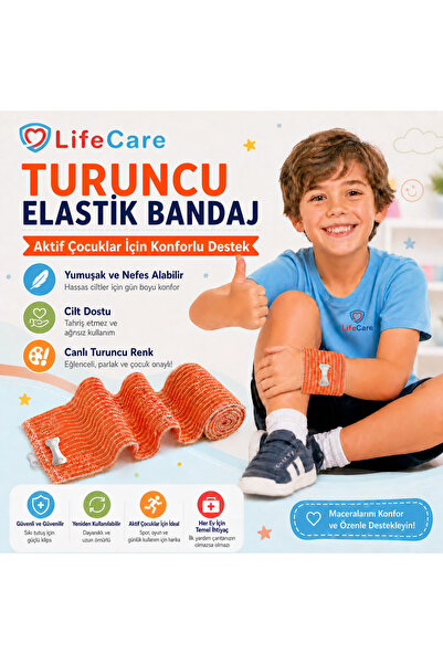 Life Care Turuncu Elastik Bandaj 6cm