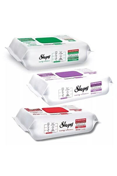 Sleepy Pachet 3 x Șervețele Umede Multisuprafete Easy Clean, cu Otet și Bicar...