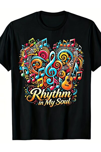 NOURAM Men' Unisex T-Shirt - Treble Clef & Staff, Lightweight Breathable Crew...