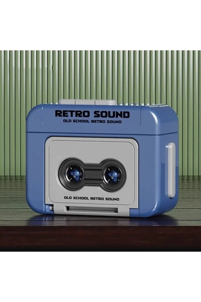 Choice Blue Retro Tape Recorder Keychain Mini Recording Music Box Pendant Key...