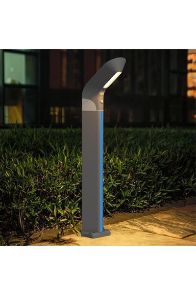 Dotail Lampă solară ACMHNC, Aluminiu, 80 cm, cu senzor de mișcare, IP65, 3 cu...