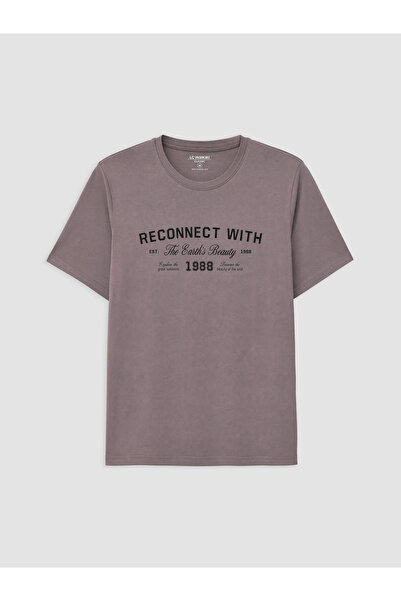 LC Waikiki Ανδρικό T-shirt με στρογγυλή λαιμόκοψη και στάμπα