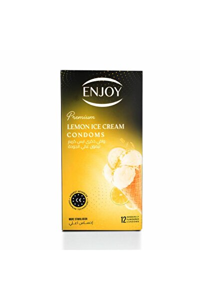 Enjoy Ainjoy Condoms 12Pcs Premium Lemon Ice Cream Higher Sensation