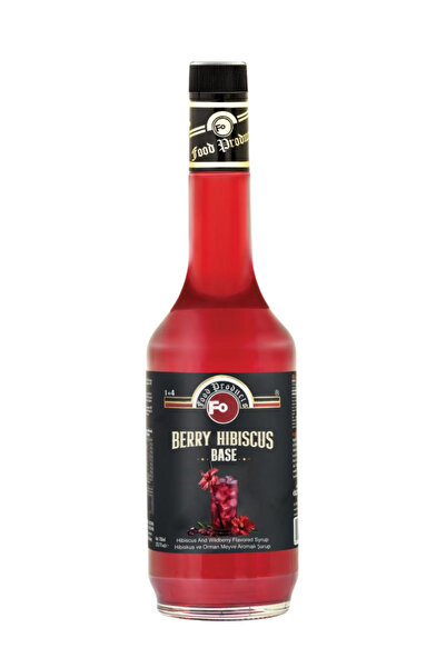 FO Hibiskus ve Orman Meyve Aromalı Baz Şurup 700 ml x 3 Adet Berry Hibiskus Base