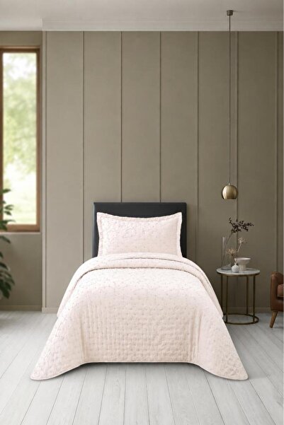 Çeyiz Diyarı Elanor Fiber Filled Single 180X240 cm Bedspread Powder