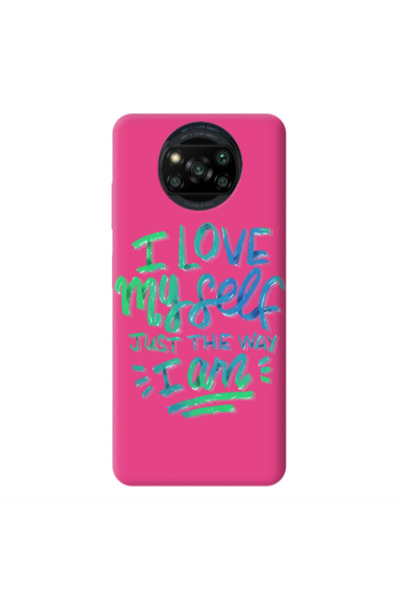 Other Xiaomi Poco X3 /X3 Pro I Love My self Fuchsia Colored Silicone TPU Θήκη