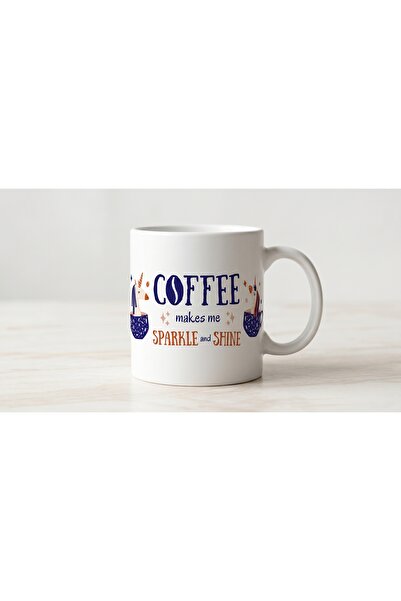robel Coffee Makes Me Sparkle and Shine – Whimsical Unicorn Mug
