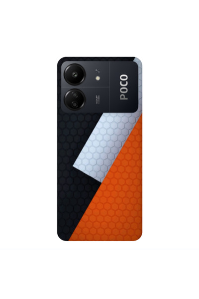 Other Xiaomi Poco C65 Coated hexagon Transparent Silicone TPU Θήκη