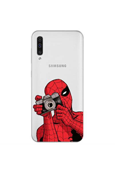 Other Samsung A70 Spiderman take picture Transparent Silicone TPU Θήκη