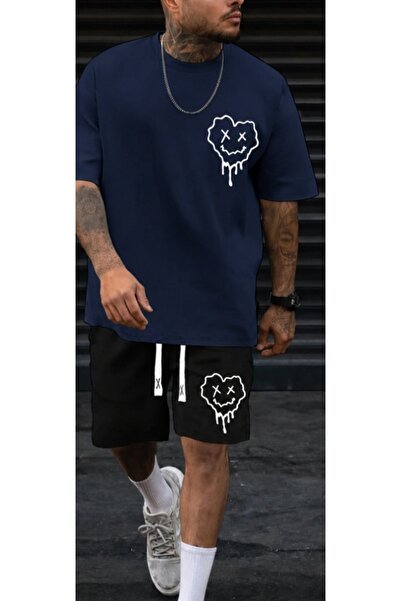 bellanova Unisex Oversize Σετ με Σορτς και Κοντομάνικο T-shirt, Άνετη Εφαρμογ...