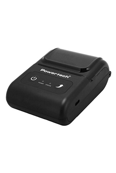 POWERTECH φορητός θερμικός εκτυπωτής αποδείξεων PT-1508, USB-C/Bluetooth, μαύρος