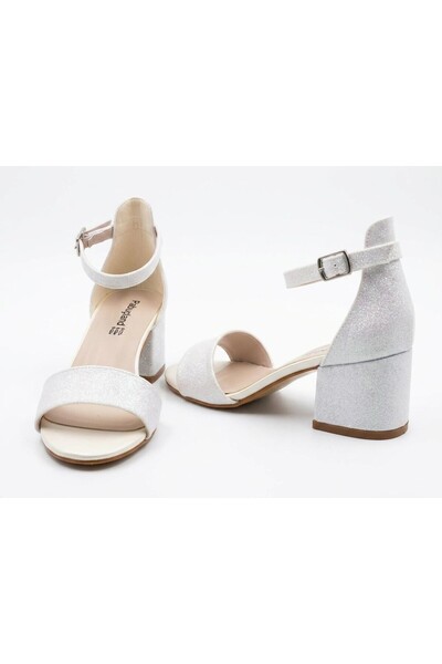 Papuctime Glittery Shimmering Comfortable Heeled Evening Dress Shoes