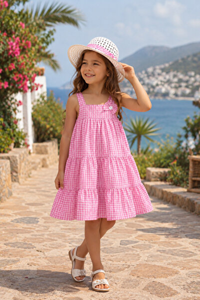 Yalçınoğlu Kids Κοριτσίστικο Σετ Καλοκαιρινό Φόρεμα με Βολάν και Λεπτομέρειες...