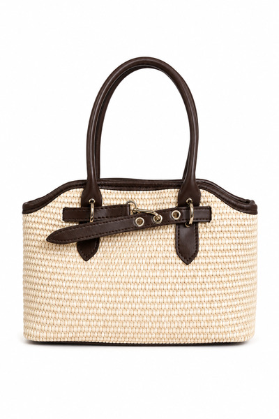 MONAAR Straw Belt Detailed Handbag and Crossbody Bag