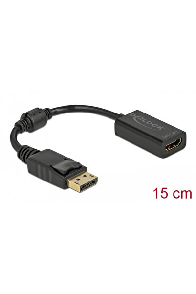 DELOCK αντάπτορας DisplayPort σε HDMI 61011, 1080p/60Hz, Passive, μαύρος