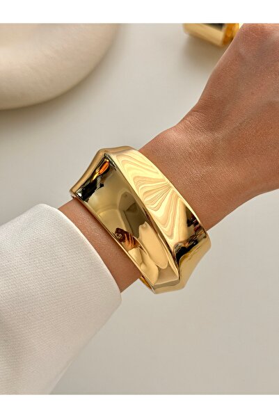 YOUES JEWELRY Steel Thick Handcuff Bracelet Women's Bracelet Unisex Gold Wome...
