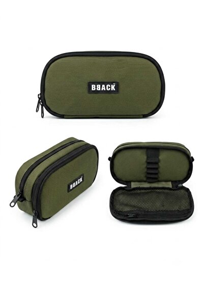 SEYFİKİRTASİYE Fabric pencil case with 2 compartments, large capacity, multi-...
