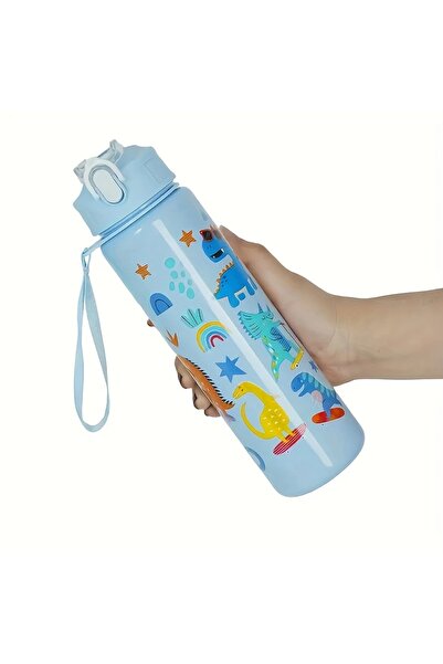 Choice10 750ml Blue 1pc 750ml 23OZ cartoon car series plastic water bottle, m...
