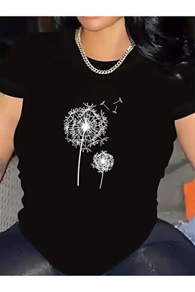 1001 Line Short Sleeve T-Shirt With Dandelion Print | Made Of, Lightweight An...