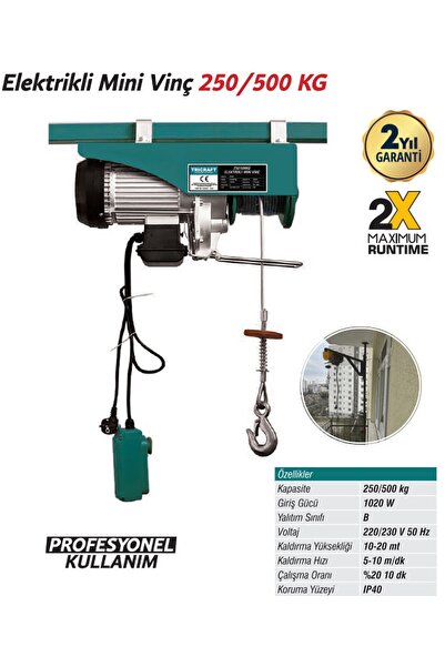 938 ELEKTRİKLİ MİNİ VİNÇ 250/500 KG