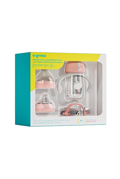OEM Pachet 3 in 1 cana 260 ml tritan cu 3 accesorii diferite pentru baut : te...