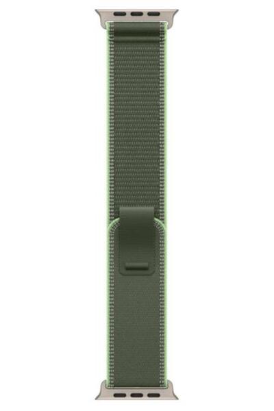 Apple Ceas Watch Ultra 49mm Trail Loop - S/M, Verde cu finisaj titan, MFT44ZM/A