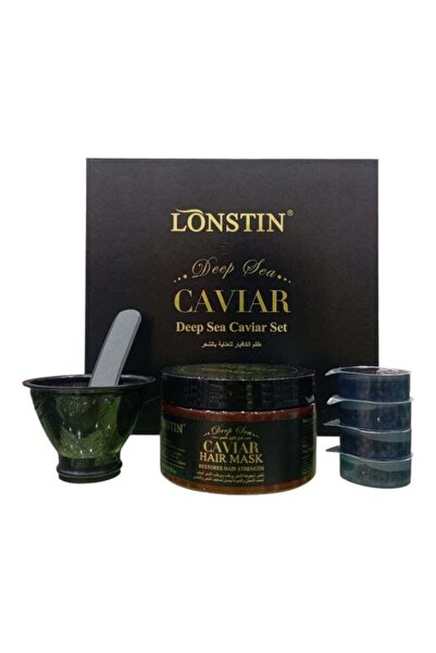 Lonstin مجموعة ماسك الفاخر بالكفيار لعلاج التشعر التالف تعمل على ترطيب وتغذية...